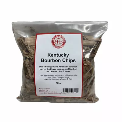 Kentucky Bourbon Chips 500g - Whiskey Chips Rum  Charred Barrel Oak Home Brew • $42.90