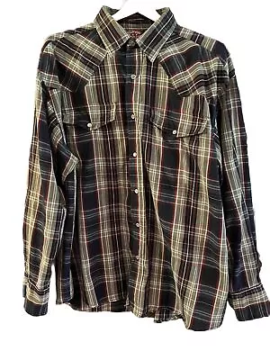 Rider Men’s XXL Outback Western Shirt W/Pearl Snaps • $12.82