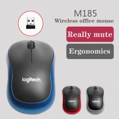 £5.36 • Buy Logi M185 Wireless Optical Mouse + USB Receiver Fit Compact PC Laptop Mouse