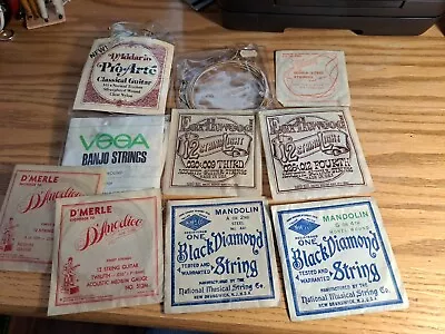 Lot Of Unused Guitar Mandolin Banjo Strings. Vintage Estate Sale Find.As Is . • $5