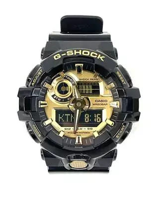 CASIO G-SHOCK GA-710GB-1AJF Gold/Black Rubber Quartz Digital Analog Watch • $136.47