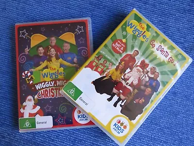 2 X THE WIGGLES DVDS GO SANTA CO! & WIGGLY WIGGLY CHRISTMAS ABC XMAS • $24.95