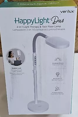 Verilux®️ HappyLight®️ Duo - 2-in-1 Light Therapy & Task Floor Lamp NEW • $109.99