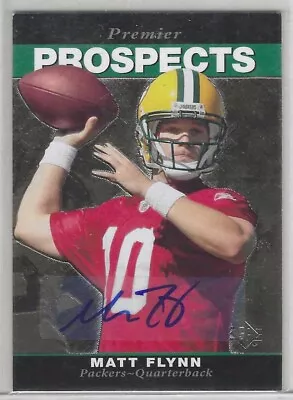 Matt Flynn 2008 Upper Deck Sp Rookie Edition Premier Prospects Auto Rc #286 • $17.99