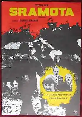 1968 Original Movie Poster Skammen Shame Bergman Liv Ullman Von Sydow Sweden YU • $19.64