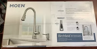 NEW SEALED Moen 87205SRS Birchfield 1-Handle Pulldown Kitchen Faucet Bin163 • $104.39