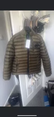 Khaki Cp Company Puffer Jacket Medium Men In Great Condition   • £80