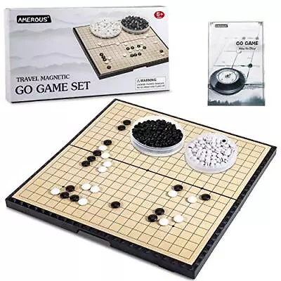 AMEROUS 11 Inches Magnetic Go Game Set (19 X 19) Travel Foldable Board Game Set • $27.15