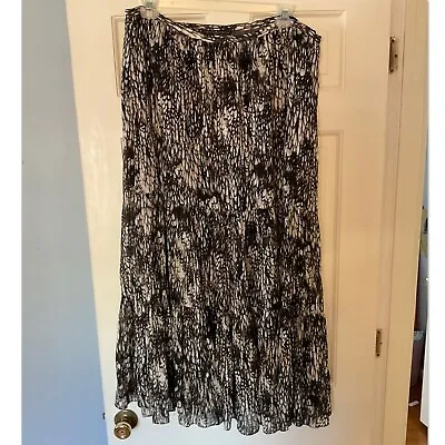 Peruvian Connection Plumage Maxi Skirt Brown Tiered Boho Side Zip US Size 18 NWT • $14