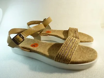 Mila Paoli Women Shoes Sandals Beige Wedge Size 9.5 SKU 12191 • $29.25