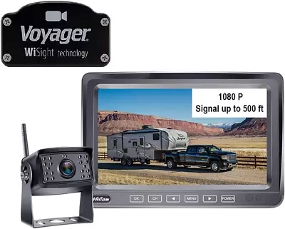 HD 1080P Digital Wireless Backup Camera + 7  DVR Monitor Quad-View Compatible Fo • $315.33