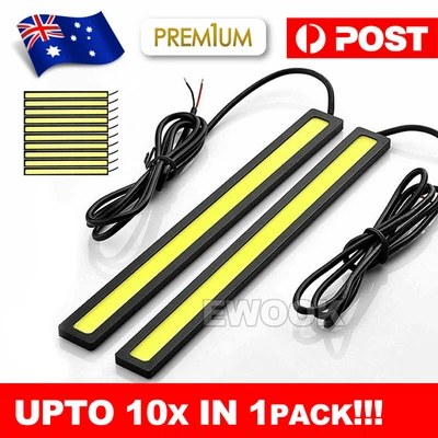 $8.45 • Buy 10X 12V Waterproof White DRL LED Strip Lights Bars Camping Caravan Boat Car COB