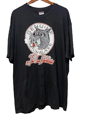 Vintage 90s Milwaukee Pig Iron T Shirt Size XXL Miami Biker Motorcycle Club Rare • $79.99