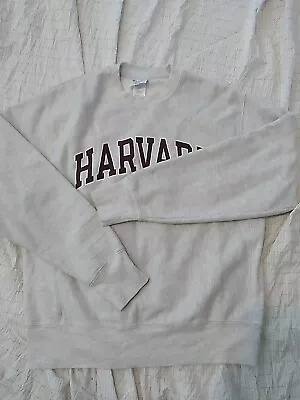 Vintage Champion Reverse Weave Gray Harvard University Sweatshirt Mens Sz Medium • $30