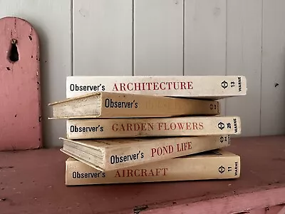 5  X OBSERVER BOOKS VINTAGE POCKET BOOK COLLECTABLE DISPLAY Laminated Ed • £18