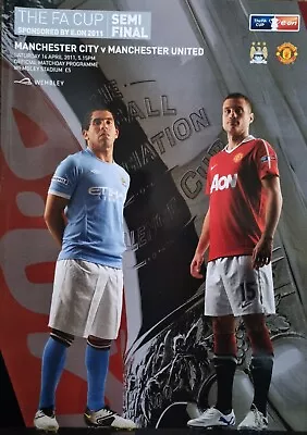 20141FA CUP SEMI FINAL OFFICIAL PROGRAMME - MANCHESTER CITY V MANCHESTER UNITED • £2.50