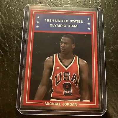 Michael Jordan 1984 USA Olympic Team: Rare Red Boarder. Bulls.  RC. Rookie Year • $350