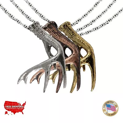 Creative Pewter Designs Whitetail Deer Antler Shed Necklace & Pendant M009PEN • $21.99