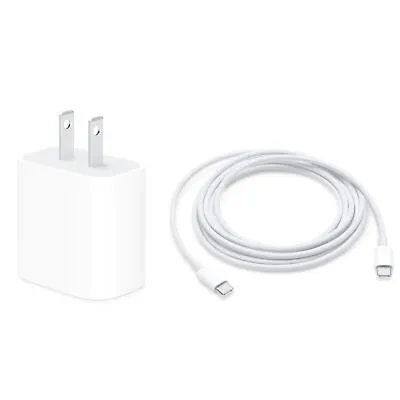 For IPhone 15 Plus Pro USB-C Type C 20W Charging Adapter Plug Charger Cable 2m • £8.99
