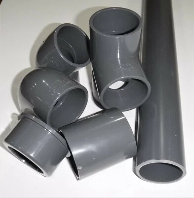 £2.99 • Buy 1.5  = 48.3 Mm PVC Pressure Pipe Fittings Standard Duty Ponds & Pools Etc