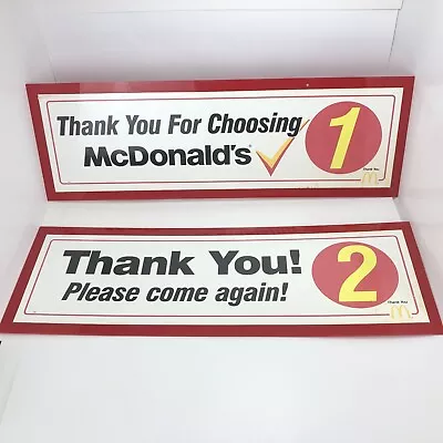 McDonald's Original Drive Thru Thank You Sign 30” X 10” Acrylic Hanging Man Cave • $164.48