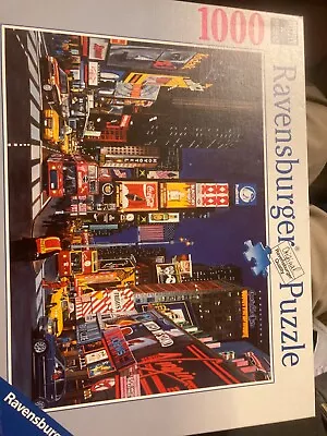 Ravensburger 1000 Piece Jigsaw Puzzle TIMES SQUARE New York City Skyline • $13.99
