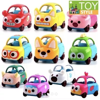 Pororo And Friends 10-Piece Kami Car Figure Set - Collectible Miniature Toy Car • £49.98