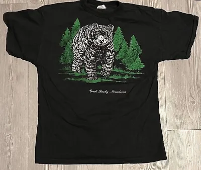 $28 • Buy Vintage Great Smoky Mountains Black Bear Tshirt Size Large