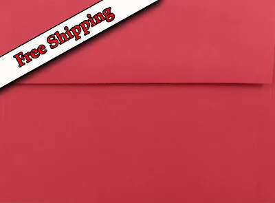 50 A7 Holiday Red 70lb Envelopes For 5x7 Greeting Cards Invitations Showers • $15.59