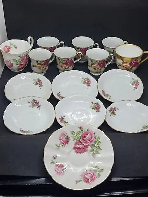  Vintage Miniature English Bone China / Porcelain Tea Cups And Saucers  • $147.77