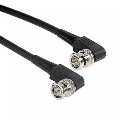 Amphenol CO-059RABNCX2-007.5 Black RG59 BNC Right Angle Coaxial Cable 75 Ohm... • $12.35