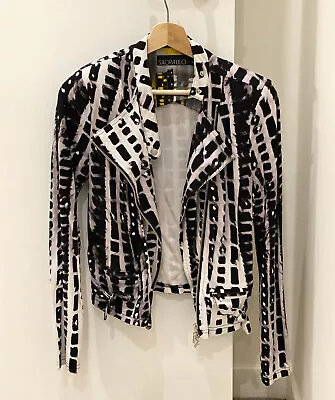 Sao Paulo Asymmetrical Jacket 10 Patterned Zip Up Jacket Choker Detail Rayon • $149