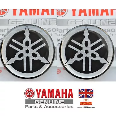 Yamaha GENUINE R1 R6 R7 XJR YZF Tank Emblem Badge Gel Decal Sticker 45mm Black • $12.37