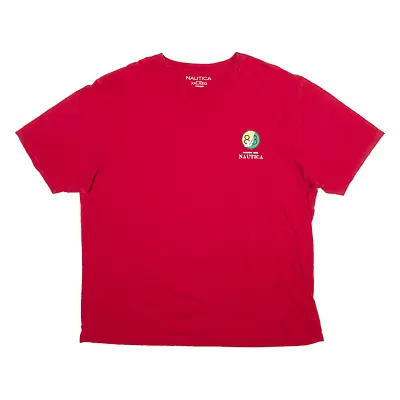 NAUTICA Sailing Club T-Shirt Red Short Sleeve Mens 2XL • £7.99