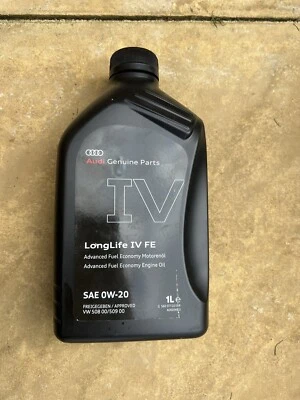 £10 • Buy Genuine VW SEAT Audi Skoda Longlife IV FE 0W20 Fully Synthetic Engine Oil 1L