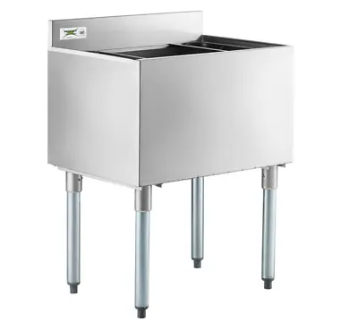 NEW Regency Underbar Stainless Steel Commercial NSF 77lb Ice Bin 18  X 24  Bar • $559.97