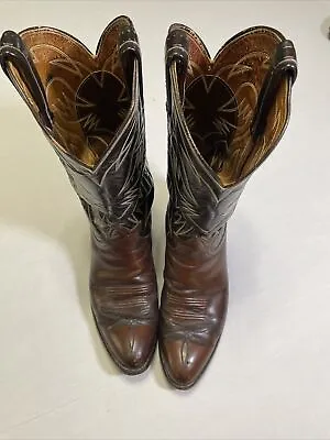Tony Lama Cowboy Boots Made In El Paso TX. Size 9.5 Narrow. Vintage 1980’s • $50.72