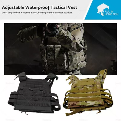 Military Tactical Vest JPC Airsoft Molle Combat Plate Carrier Paintball Hunting • $38.99