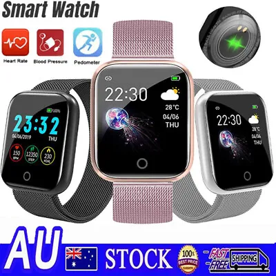 $23.86 • Buy Women Men Smart Watch Waterproof Bluetooth Heart Rate Monitor Wrist Watch Gift ~