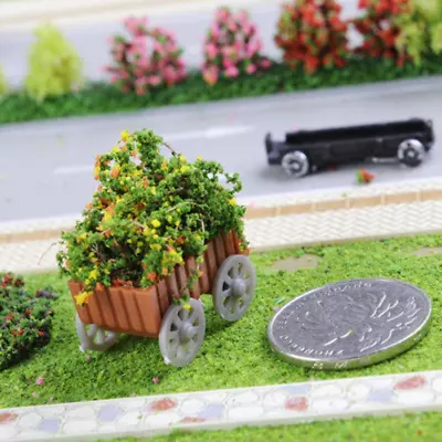 2PC Miniature Road Landscape Flower Bed HO/OO Scale Plant Sand Table Scene Model • $7.49