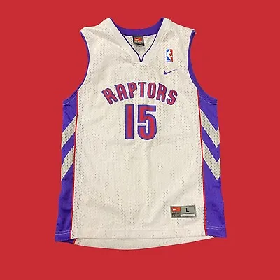 Vince Carter Toronto Raptors Vintage Nike NBA Jersey Youth Size Large • $45