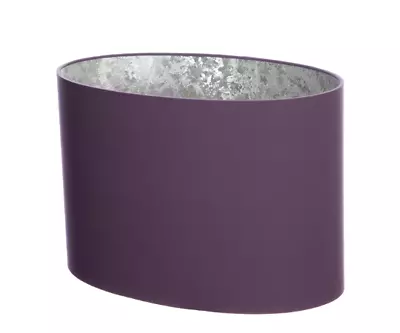 Handmade Mauve Purple Oval Lampshade With Silver Lining • £27.50