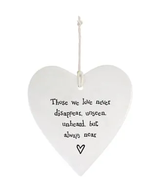 £6.49 • Buy East Of India Those We Love Are Always Near Heart Shaped Ceramic Hanging Plaque