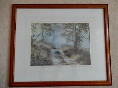 David Dipnall Summer Lane Oil Paint Landscape Vintage Framed Art Print 61x51 • £17.50