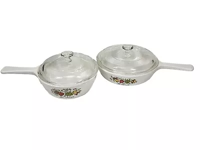 4 Piece Corning Ware Spice Of Life La Sauge La Persile Range Top Pyrex Lids • £19.23