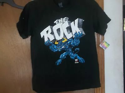 £12.97 • Buy WWE The Rock The Brahma Bull T-Shirt Short Sleeve Size 10-12 Youth NWT VHTF