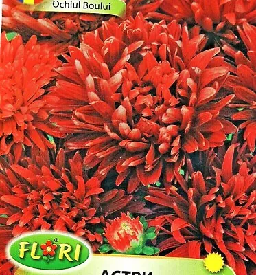 £1.69 • Buy Aster - Peony Red - Callistephus Chinensis - 150 Quality Flower Seeds /1294