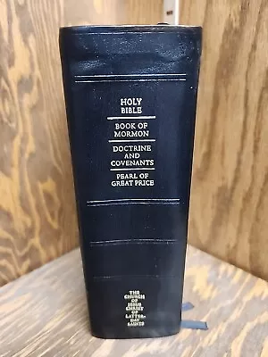 ⭐USED Bible  Book Of Mormon Doctrine & Covenants PofGP LDS Quad Scriptures 2015 • $22.99