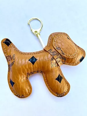 EUC Brown MCM Puppy Keychain Key Ring Dog Bag Charm Mint • $39.99