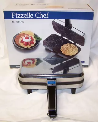 Vintage Vitantonio Pizzelle Chef 300 NS Non Stick Iron  Tested & Working Box • $79.95